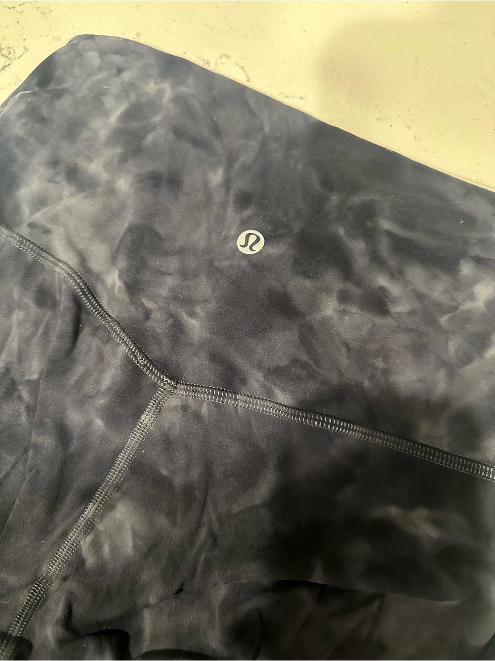 lululemon athletica Black Marble-Effect Leggings